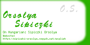 orsolya sipiczki business card